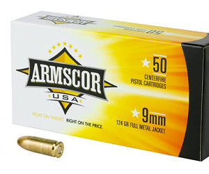 ARMSCOR 9MM 124GR FMJ 50/1000