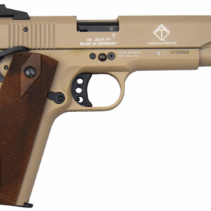 ATI GSG 1911 22LR 5 TAN WOOD GRIP BLK ACCT 10RD