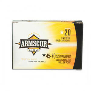 ARMSCOR AMMO 45-70 300GR JHP 20/10