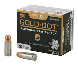SPR GOLD DOT 9MM 124GR HP 20/200