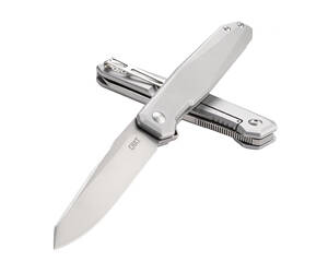 CRKT FACET SILVER 3.37" PLAIN EDGE