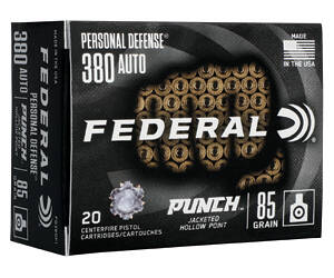 FED PD PUNCH 380AUTO 85GR JHP 20/200