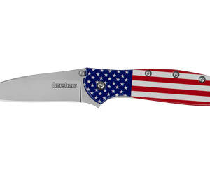 KERSHAW LEEK 3" USA FLAG/SLV
