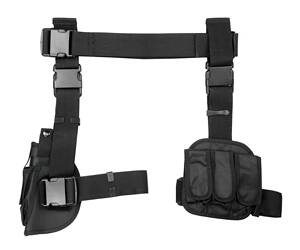 NCSTAR DROP LEG HOLSTER MAG HLDR BLK
