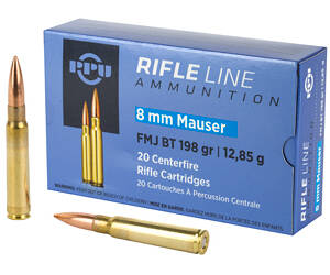 PPU 8MM MAUSER FMJ 198GR 20/200