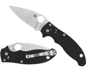 SPYDERCO MANIX 2 BLACK G10 PLAINEDGE