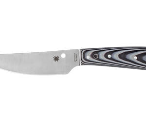 SPYDERCO BOW RVR G-10 BLK/WTE W/STH