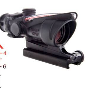 TRIJICON ACOG 4X32 .223 BAC CHEVRON RED
