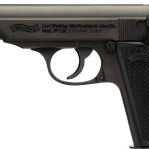 WAL PP SD 32ACP THREADED BLK WITH PANEL GRIP 8RD