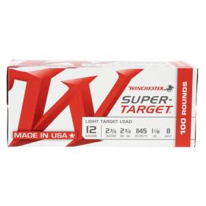 WIN SUPER TARGET 12GA LT 2.75 1-1/8OZ #8 100/2