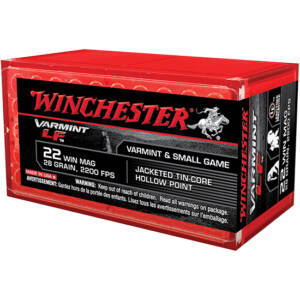 WIN VARMINT LF 22MAG 28GR POLY TIP 50/40