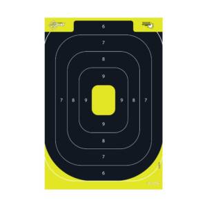 Allen EZ Aim Splash Reactive Paper Target IPSC Silhouette 12.5"x18.25" Yellow and Black 30 per Pad