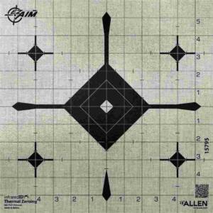 Allen EZ Aim Thermal ID Grid Bullseye Paper Target 12" x 12" - Gray
