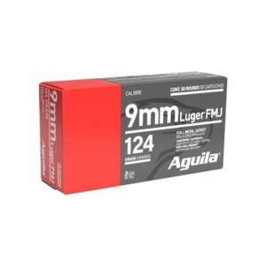 Aguila Handgun Ammunition 9mm Luger 124 gr FMJ 1115 fps 50/ct