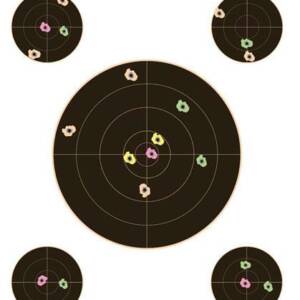 Champion VisiColor High-Visibility Paper Targets 8" Bull w/4 extra Bulls 10/Pack