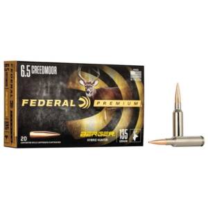 Federal Classic Hunter Berger Hybrid Rifle Ammunition 6.5 Creedmoor 135 gr BTHP 2775 fps 20/ct
