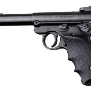 Hogue Ruger MKIV Rubber Grip with Finger Grooves and Right Hand Thumb Rest Black