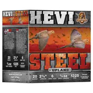 HEVI-Shot HEVI-Steel Upland Shotshell 20ga 2-3/4" 1oz 1325 fps #6 25/ct