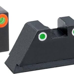 Ameriglo Green Tritium Round Outline Orange .315/White .392 for Glock Tall Suppressor