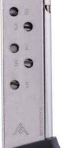 Mec-Gar Handgun Magazine Walther PPK .380 ACP Carbon Steel Tube Nickel 6 rds