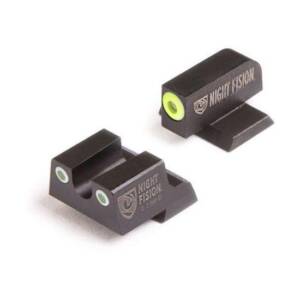 Perfect Dot NS Set w/Yellow Front +  Black Square Rear Fits Springfield XD