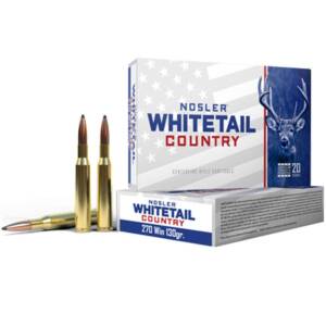 Nosler Whitetail Country Rifle Ammunition .270 Win 130gr SP 3060 fps 20/ct