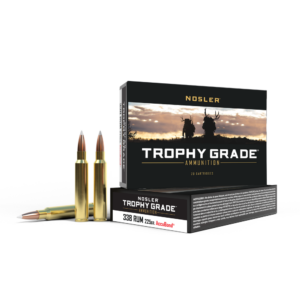 Nosler Accubond Trophy Grade Rifle Ammunition .338 RUM 225 gr PT 2975 fps 20/ct