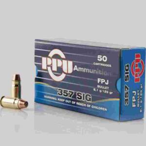 PPU Handgun Ammunition  .357 SIG 125gr FPJ 1542 fps 50/ct