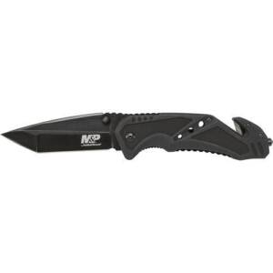 Smith & Wesson M&P SWMP11B Tanto Folder Rescue Lock 3 7/8" Blade Black