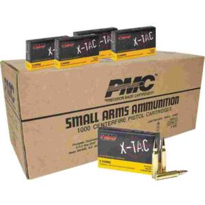 PMC X-Tac Rifle Ammunition 5.56mm 55 gr FMJBT 3120 fps 1000/ct