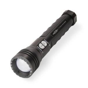 Police Security Flashlights Long Throw LED Flashlight 1000 Lumens Black