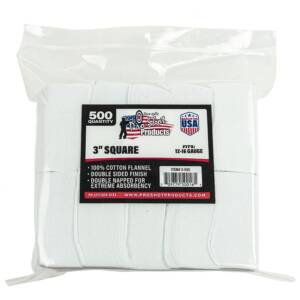 Pro-Shot 3" Square 100% Cotton Patches 500/ct