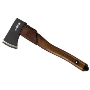 WOOX Ax1 Tomahawk Ax Walnut with Blued Finish and Leather Collar