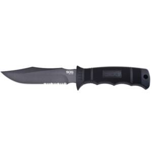 SOG Seal Pup Fixed Blade Knife 4-3/4" Clip Point Blade Black with Nylon Sheath