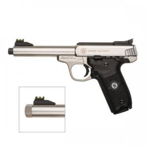 Smith & Wesson SW22 Victory Handgun .22 LR 10rd Magazines (2) 5.5" Threaded Barrel Silver with Black Grip