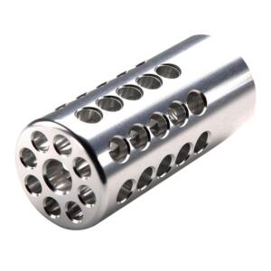 Tactical Solutions X-Ring Rifle Muzzle Compensator for Ruger 10/22 .22 LR .920" 1/2x28 Thread Silver