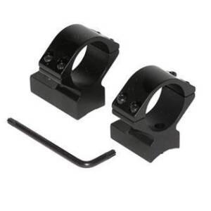 Talley Lightweight Alloy Scope Mounts - Black Anodized - 1" - Medium Weatherby Accumark - Magnum Mark V (9 LUG)