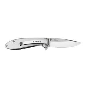 Sarge Knives Hawk Swift Assist Folder Knife 3-1/8" Clip Point Blade Chrome