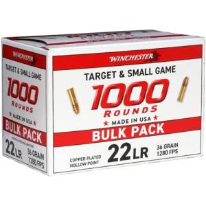 Winchester Target & Small Game Rimfire Ammunition .22 LR 36gr PHP 1280 fps 1000/ct