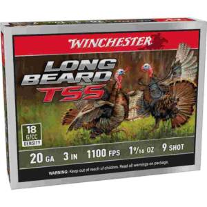 Winchester Long Beard TSS Shotshells 20ga. 3" 1-9/16oz 1100 fps #9 5/ct