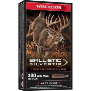 Winchester Ballistic Silvertip Rifle Ammunition .300 Win Mag 180 gr. PT 2950 fps 20/ct