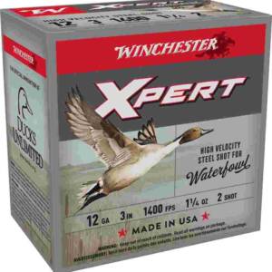 Winchester Xpert High-Velocity Steel Shotshells 12 ga 3" 1-1/4 oz 1400 fps #2 25/ct