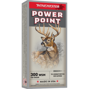 Winchester Super-X Power Point Rifle Ammunition .300 WSM 180 gr. PSP 2970 fps 20/ct