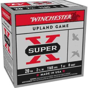 Winchester Super-X Heavy Game Shotshells 20 ga 2-3/4" 1 oz 1165 fps #8 25/ct