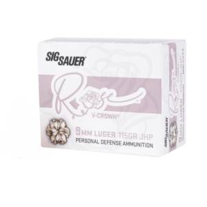 Sig Sauer ROSE Handgun Ammunition 9mm Luger 115gr JHP 1050 fps 20/ct