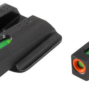 Truglo TFX Pro Next Gen Tritium & Fiber Optic Xtreme Handgun Sight - Ruger LC9|Ruger LC9s|Ruger LC380 - White Orange Front/Rear Green