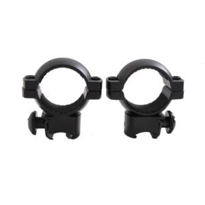 Traditions Aluminum Scope Rings fits .22 Airguns 3/8" Grooved Receiver 1" Medium - Matte Black