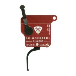 TriggerTech Rem Clone(NO BOLT STOP)Black Diamond Flat Trigger Single Stage Adjustable Black/Red