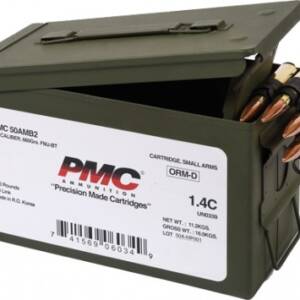 PMC Bronze .50 BMG Rifle Ammo - 660 Grain | FMJ-BT | 100rd Ammo Can