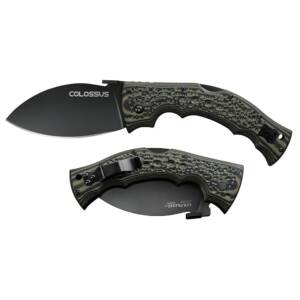 Cold Steel Colossus Folding Knife 4" Leaf Blade Black